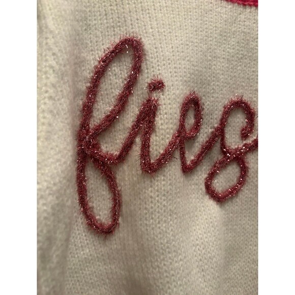 BIBI FIESTA METALLIC LETTER SHORT PUFF SLEEVE SWEATER - Picture 4 of 8